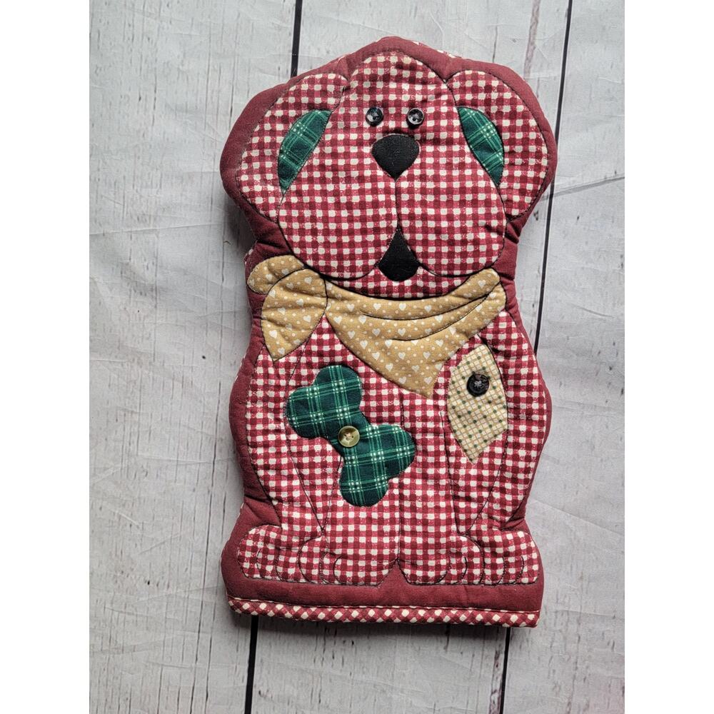 Franco Kitchen Oven Mitt Potholder Dog Puppy Red Puppy Dog